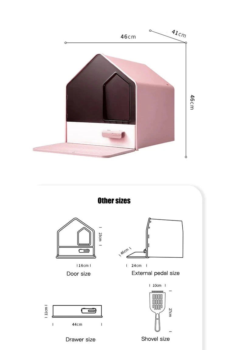 Enclosed Cat Litter Box